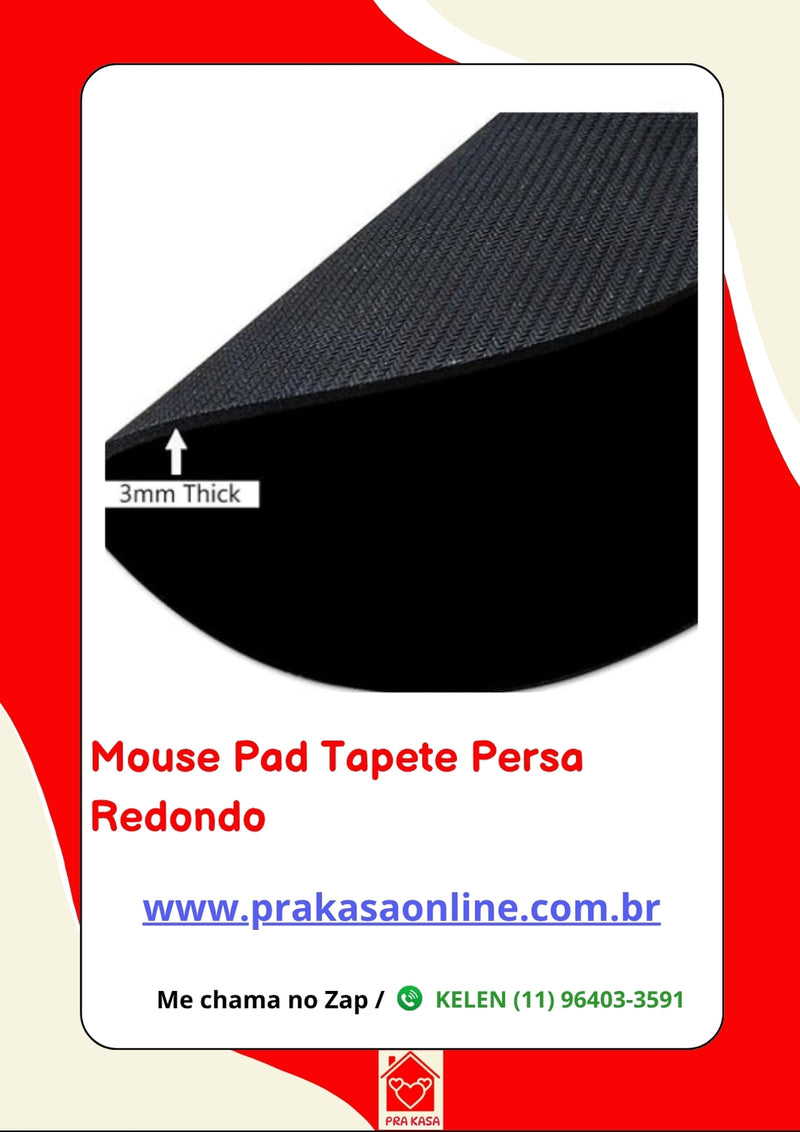 Mouse Pad Tapete Persa Redondo