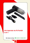 Aspirador de Pó Portátil Automotivo Recarregável Usb Cor Preto 110V/220V