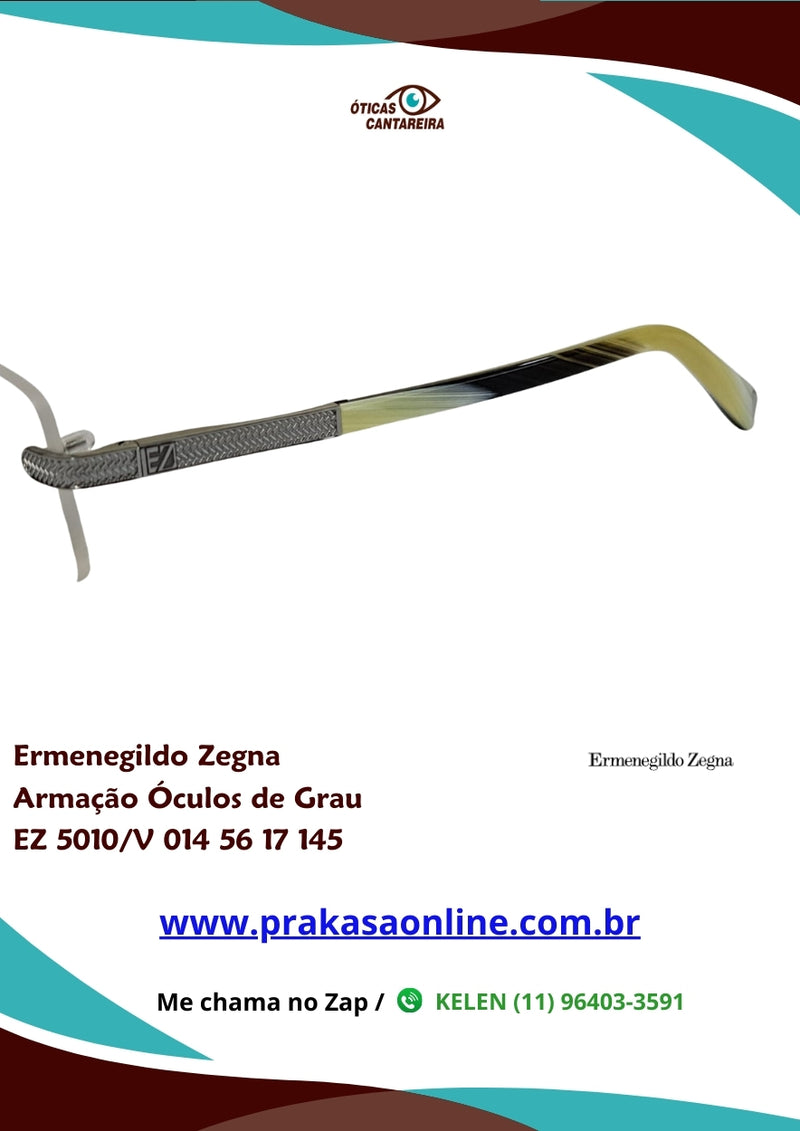 Ermenegildo Zegna - Armação de Óculos de Grau - 010/V 014 56 17 145