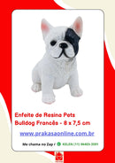 Enfeite de Resina Bulldog Francês Sentado