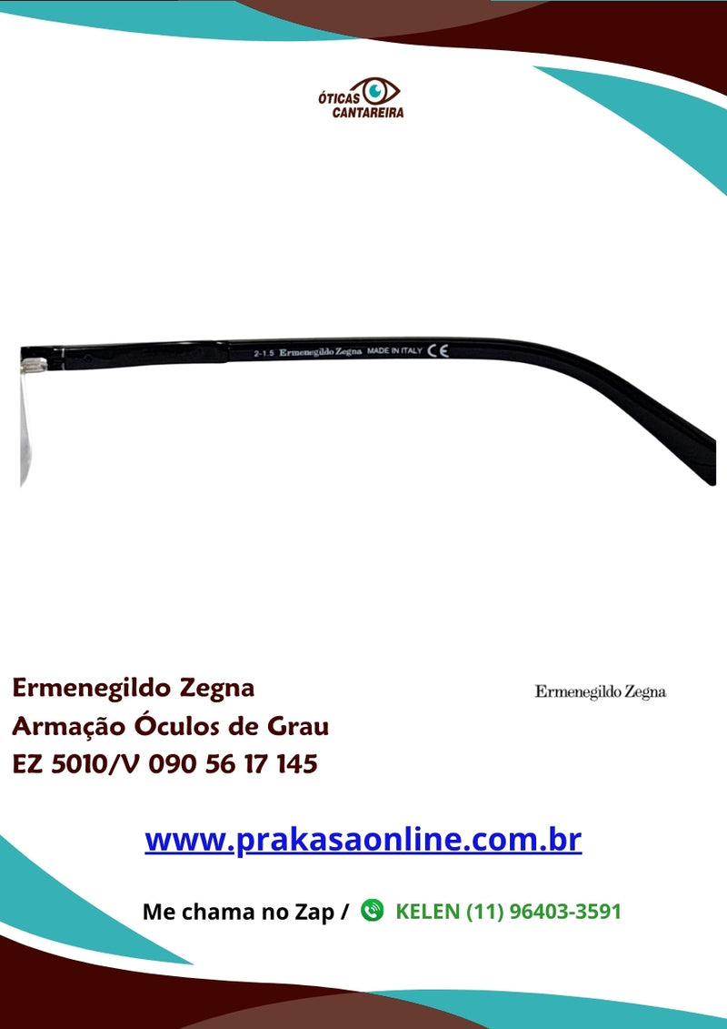 Ermenegildo Zegna - Armação de Óculos de Grau - EZ 5010/V 090 56 17 145