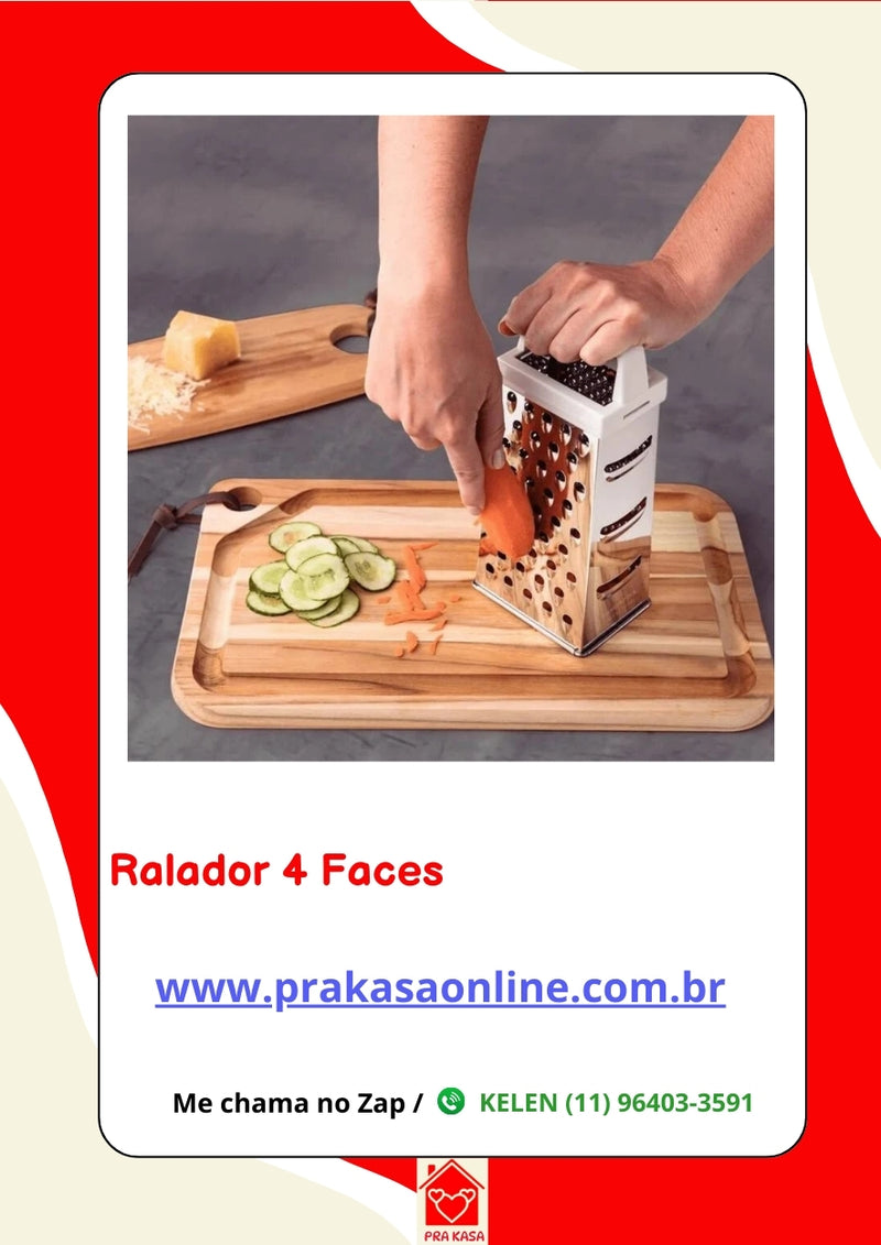Ralador 4 faces Aço Inox