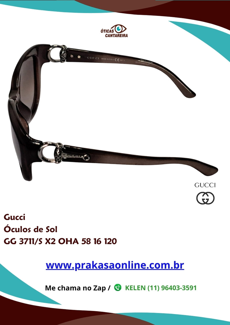 Gucci - Óculos de Sol - GG 3711/S X2 OHA 58 16 120