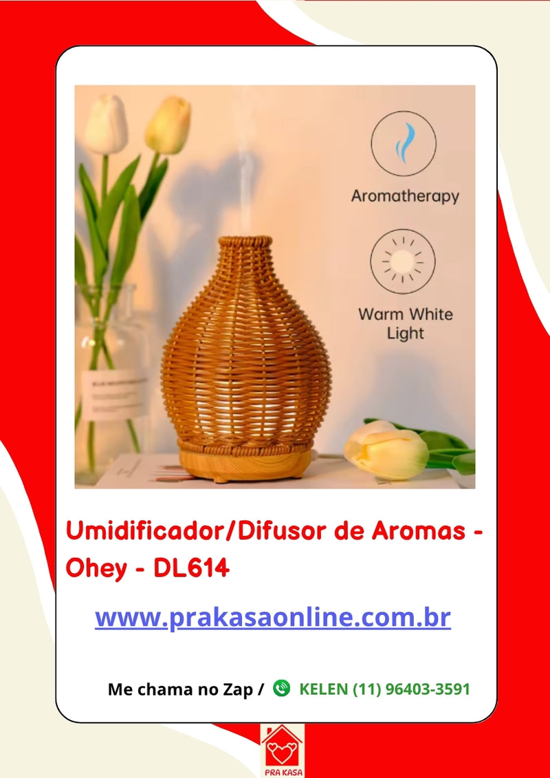 Umidificador/Difusor de Aromas - Ohey - DL614