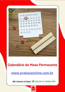Calendário de Mesa Vintage com Anéis Deslizantes