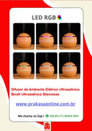 Difusor de Ambiente Elétrico Ultrassônico Bivolt Ultrassônico Silencioso