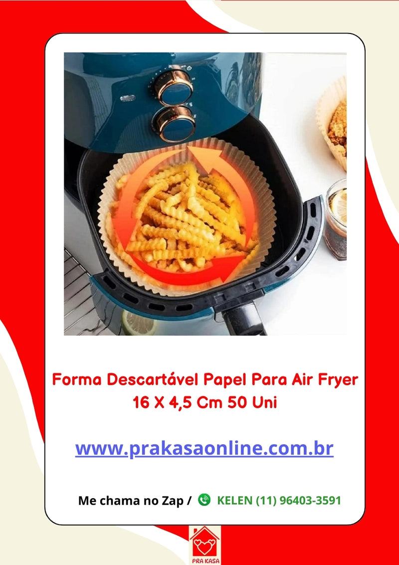 Forma Descartável para Air Fryer com 50 unidades