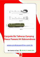 Conjunto De Talheres Camping Pesca Passeio Kit Sobrevivência