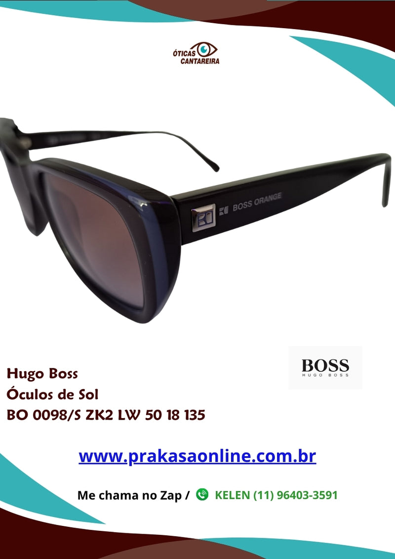 Hugo Boss - Óculos de Sol - BO 0098/S ZK2 LW 50 18 135