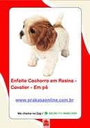 Enfeite Cachorro em Resina - Cavalier