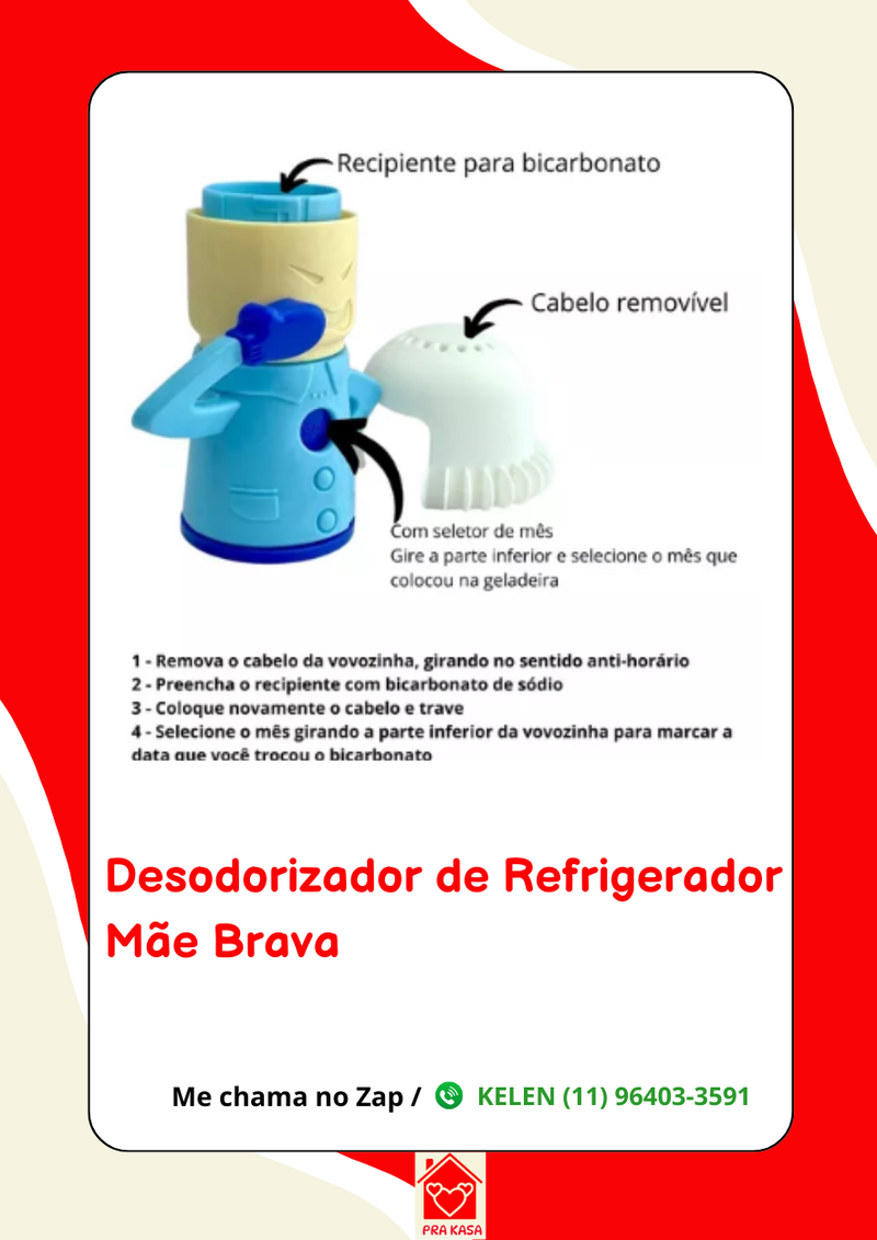 Mamãe Estresse - Desodorizador de Geladeira