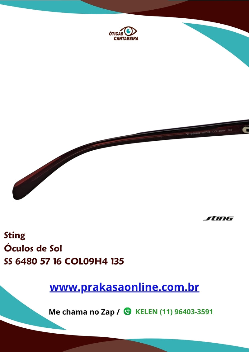 Sting - Óculos de Sol - SS 6480 57 16 COL09H4 135