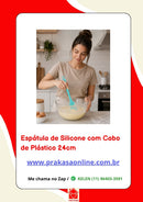 Espátula de Silicone com Cabo de Plástico 24cm