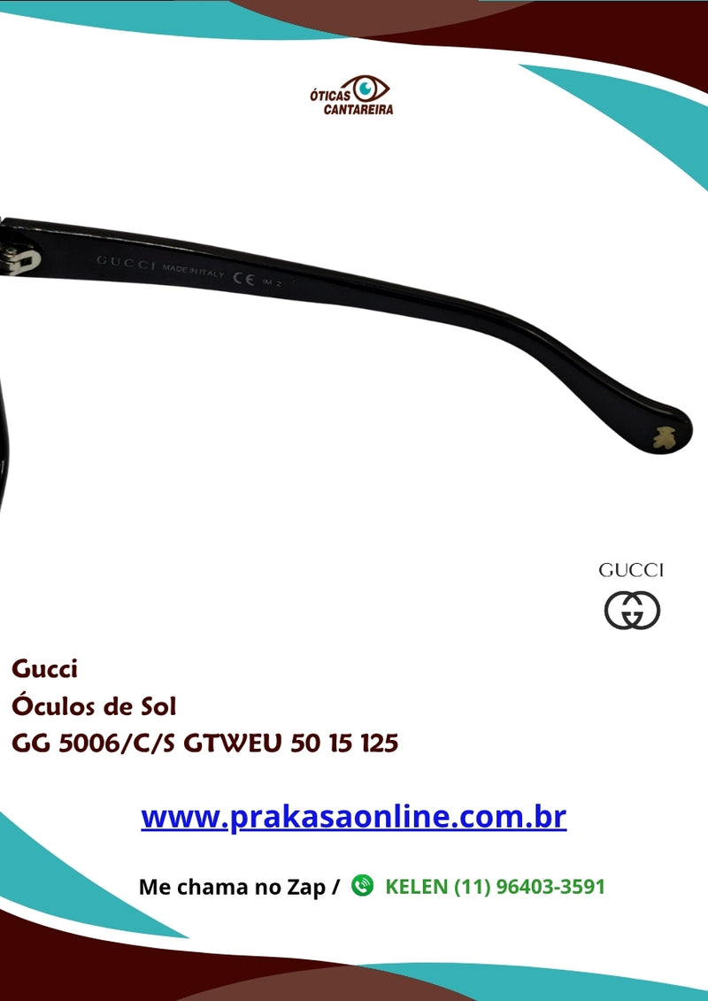 Gucci - Óculos de Sol - GG 5006/C/S GTWEU 50 15 125
