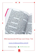 Bíblia Sagrada Jumbo ARC Capa Luxo C/ Harpa - Pink