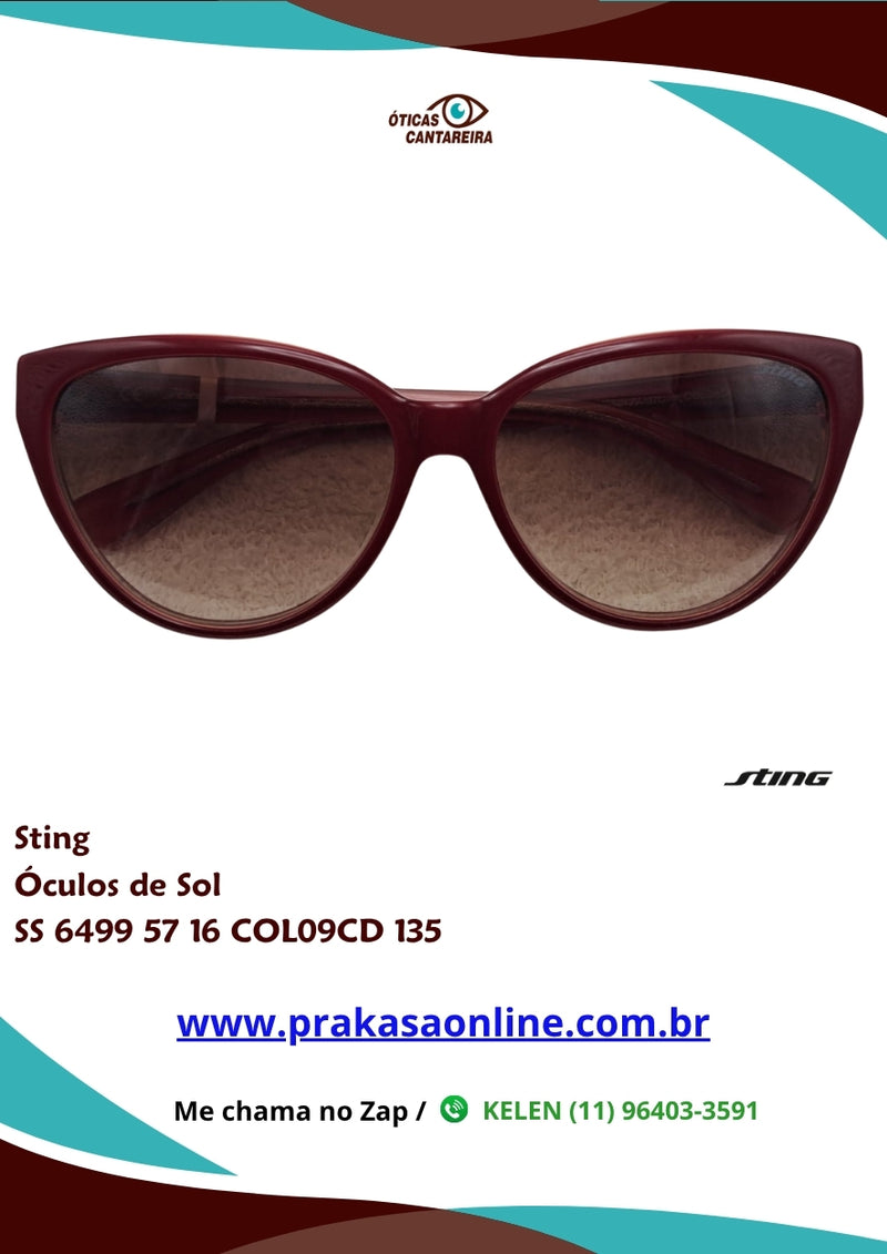 Sting - Óculos de Sol - SS 6499 57 16 COL09CD 135