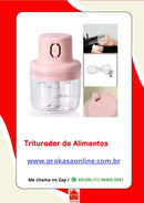 Processador Triturador Alimentos Elétrico Recarregável