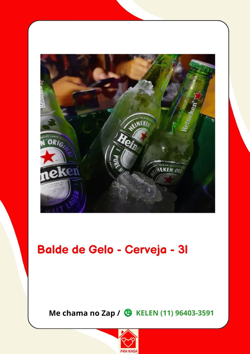 Balde de Gelo Cerveja 3 Litros