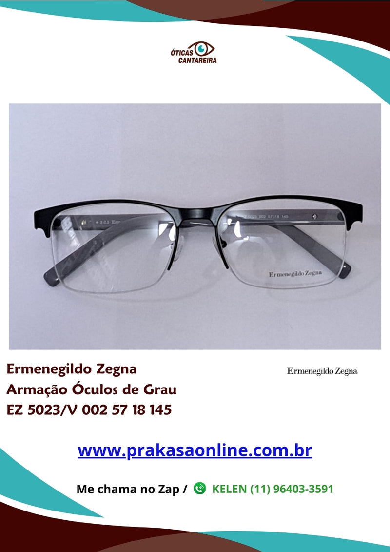Ermenegildo Zegna - Armação Óculos de Grau - EZ 5023/V 002 57 18 145