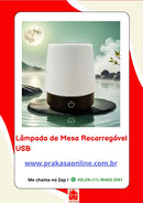 Luminária de Mesa Recarregável USB