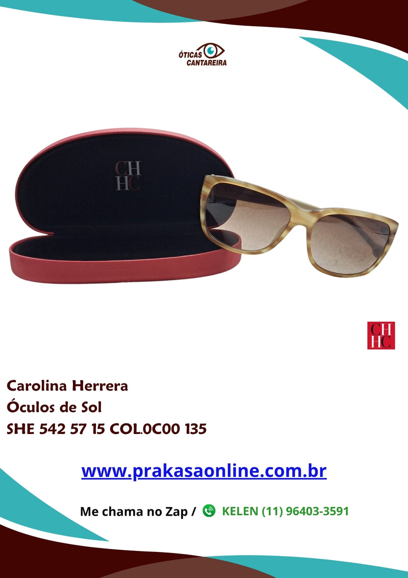 Carolina Herrera - Óculos de Sol - SHE 542 57 15 COL.0C00 135