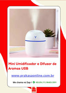 Mini Umidificador e Difusor de Aromas USB