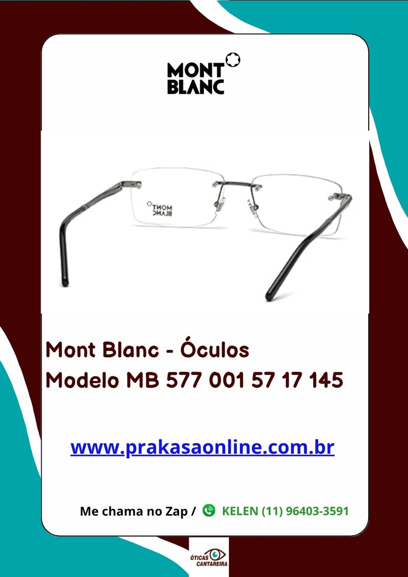 Mont Blanc - Armação Modelo MB 577 001 57 17 145