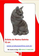 Enfeite de Resina Gatinho 12 cm