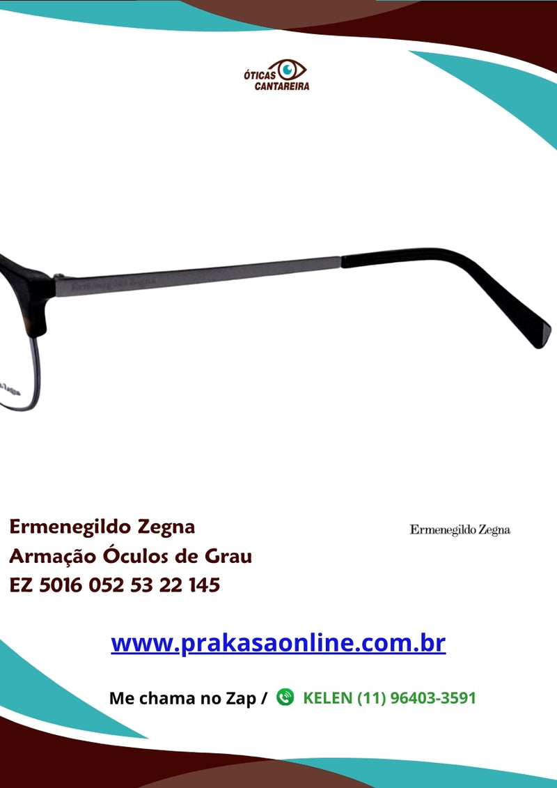 Ermemegildo Zegna - Armação Óculos de Grau - EZ 5016 052 53 22 145