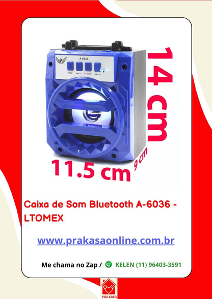Caixa de Som Bluetooth A-6036 - LTOMEX