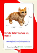 Enfeite Gato Miniatura em Resina
