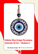 Móbile Olho Grego Porcelana Colorido - 18 cm
