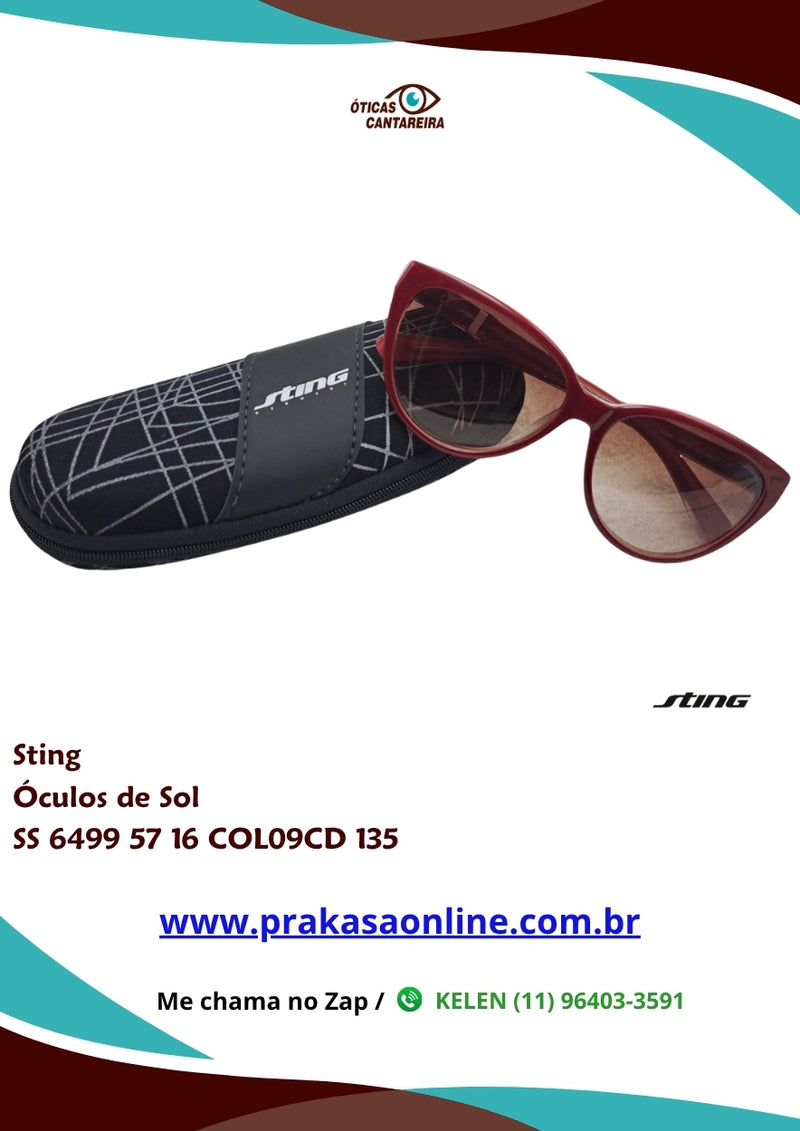 Sting - Óculos de Sol - SS 6499 57 16 COL09CD 135