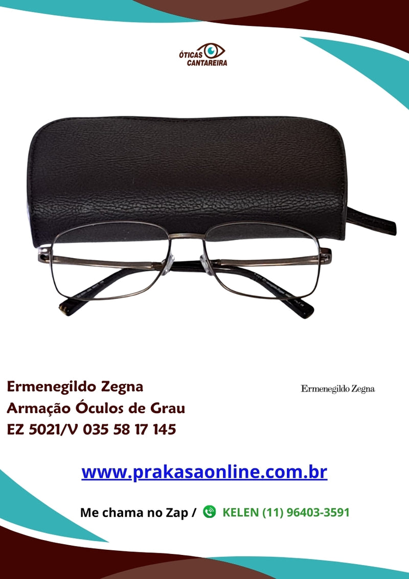 Ermenegildo Zegna - Armação Óculos de Grau - EZ 5021/V 035 58 17 145