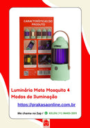 Luminária Mata Mosquito 4 Modos de Iluminação