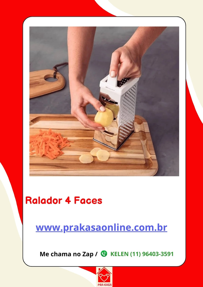 Ralador 4 faces Aço Inox