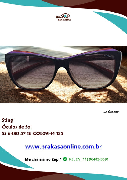 Sting - Óculos de Sol - SS 6480 57 16 COL09H4 135