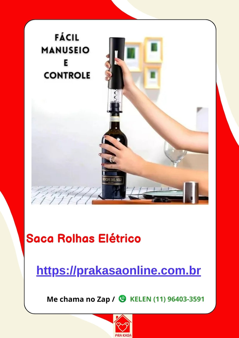 Saca Rolhas Automático Eletrônico