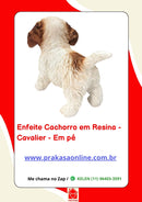 Enfeite Cachorro em Resina - Cavalier