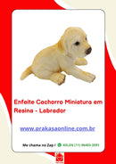 Enfeite Cachorro Miniatura em Resina - Labrador