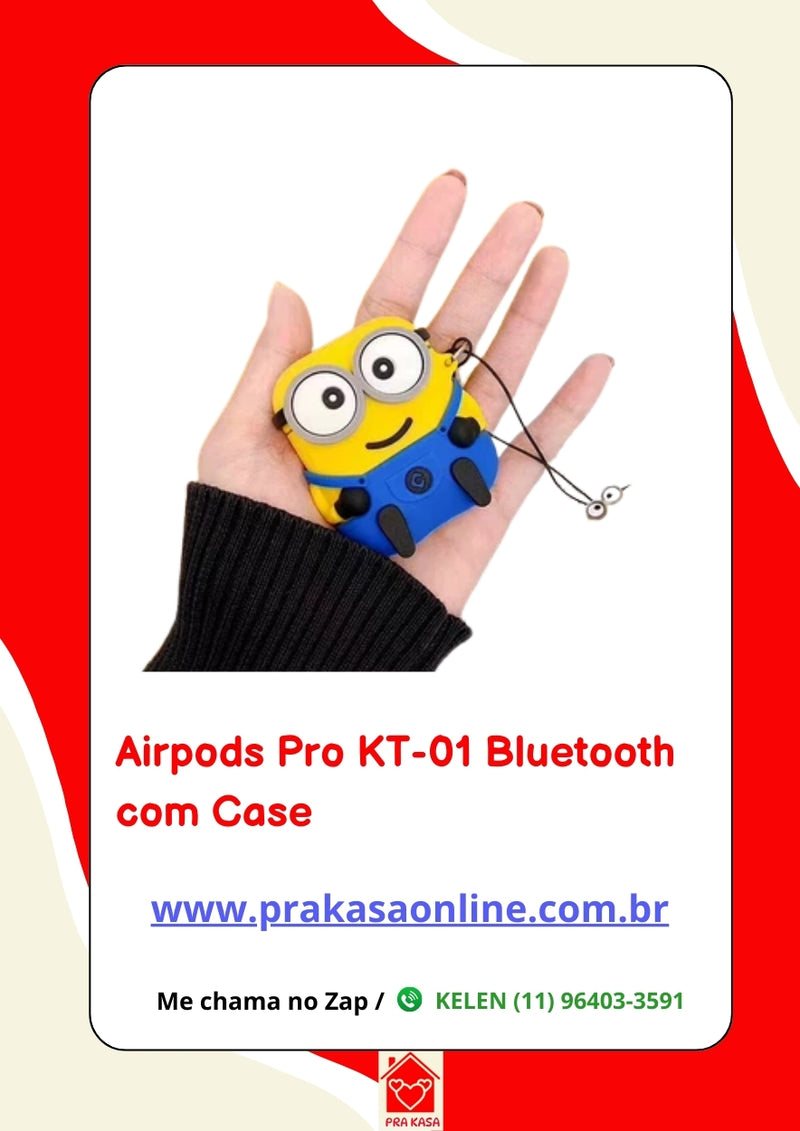 Airpods Pro KT-01 Bluetooth  com Case