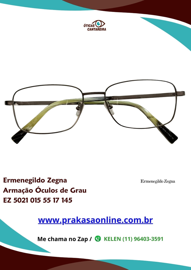 Ermenegildo Zegna - Armação de Óculos de Grau - EZ 5021 015 55 17 145