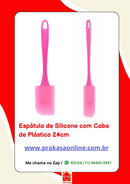 Espátula de Silicone com Cabo de Plástico 24cm
