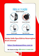 Bomba Galão Água Elétrica Recarregável Bivolt Universal