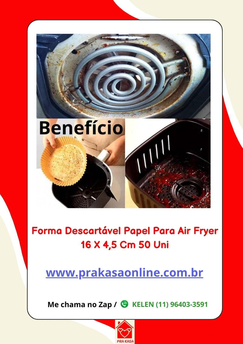 Forma Descartável para Air Fryer com 50 unidades