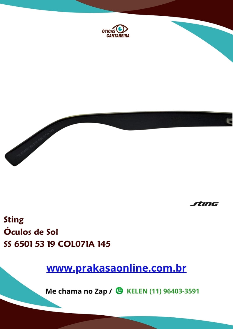 Sting - Óculos de Sol - SS 6501 53 19 COL071A 145