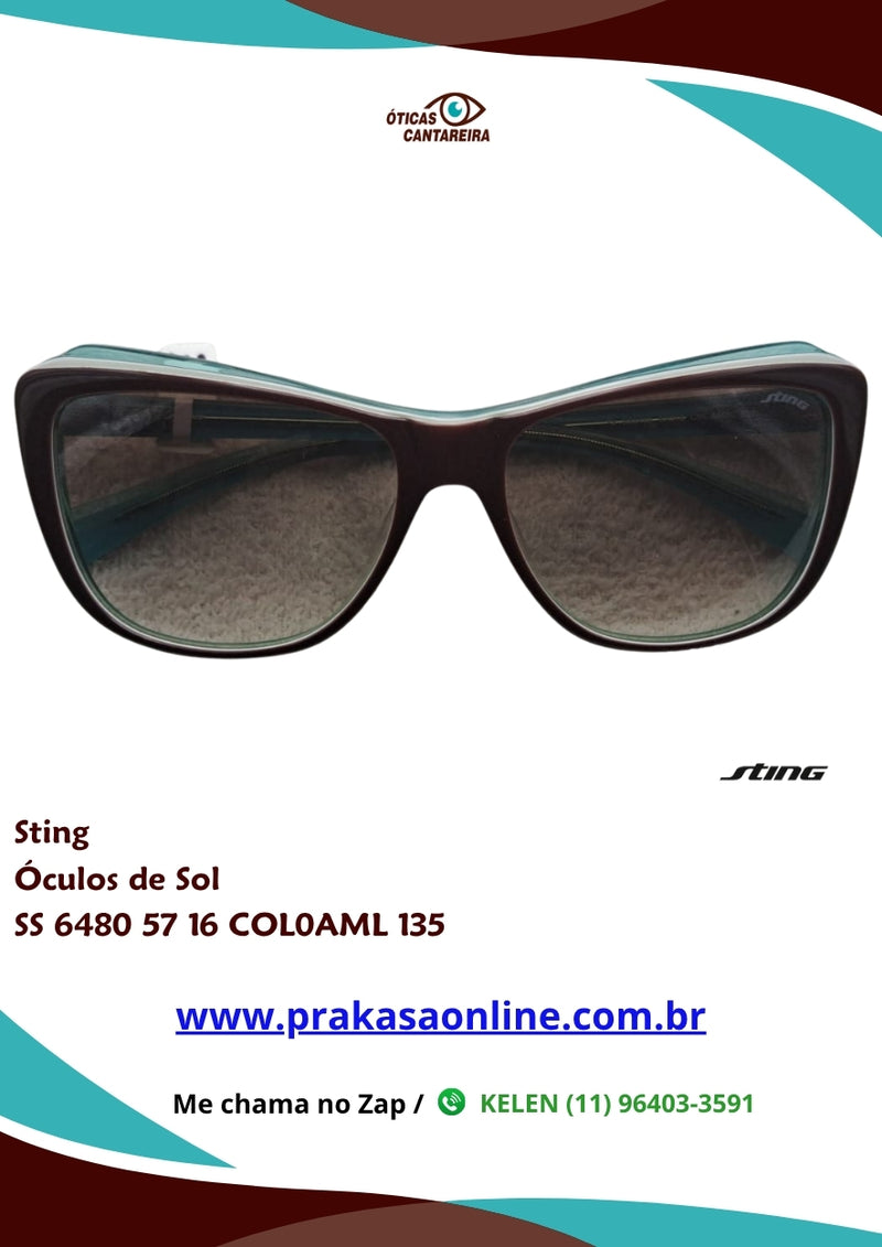 Sting - Óculos de Sol - SS 6480 57 16 COL0AML 135