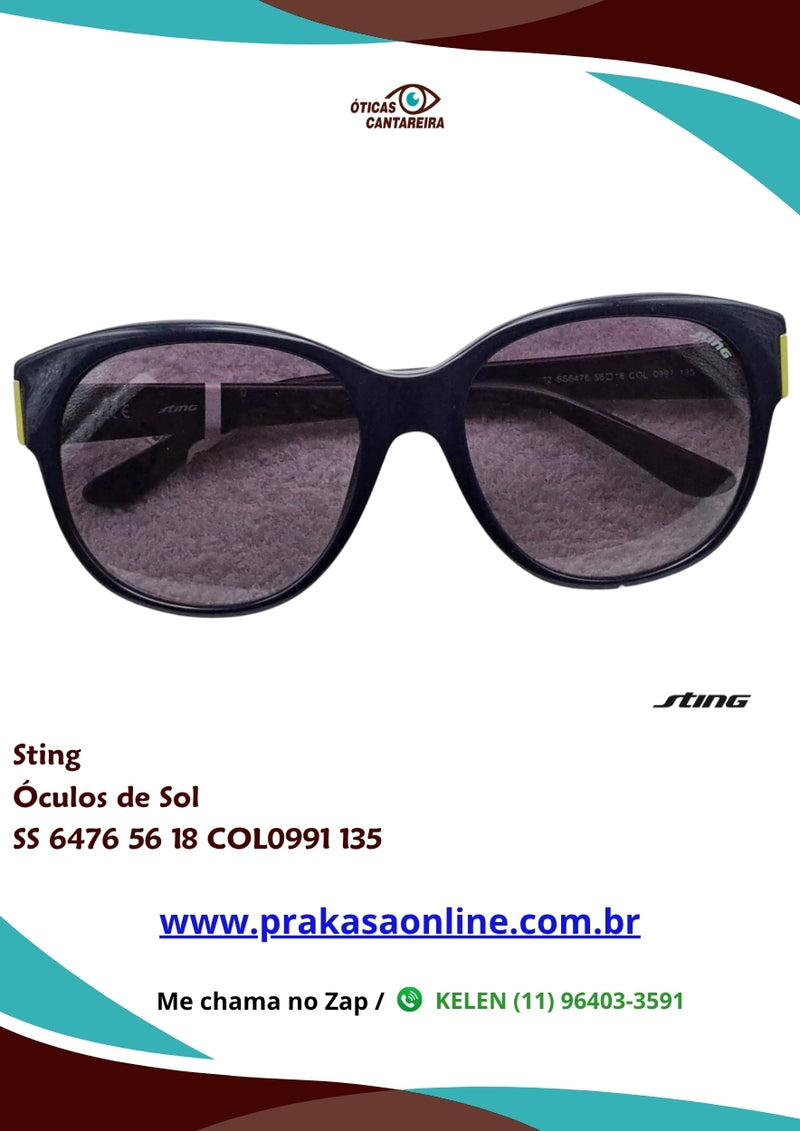 Sting - Óculos de Sol - SS 6476 56 18 COL0991 135