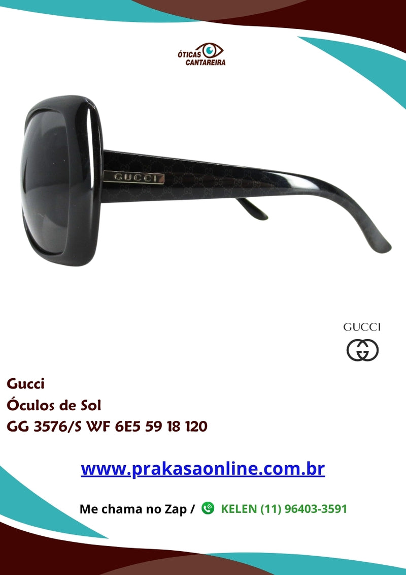Gucci - Óculos de Sol - GG 3576/S WF 6E5 59 18 120