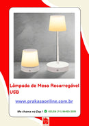 Luminária de Mesa Recarregável USB